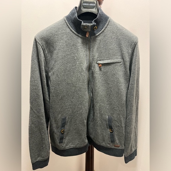 Ted Baker full zip sweater grey size XL - Picture 2 of 5